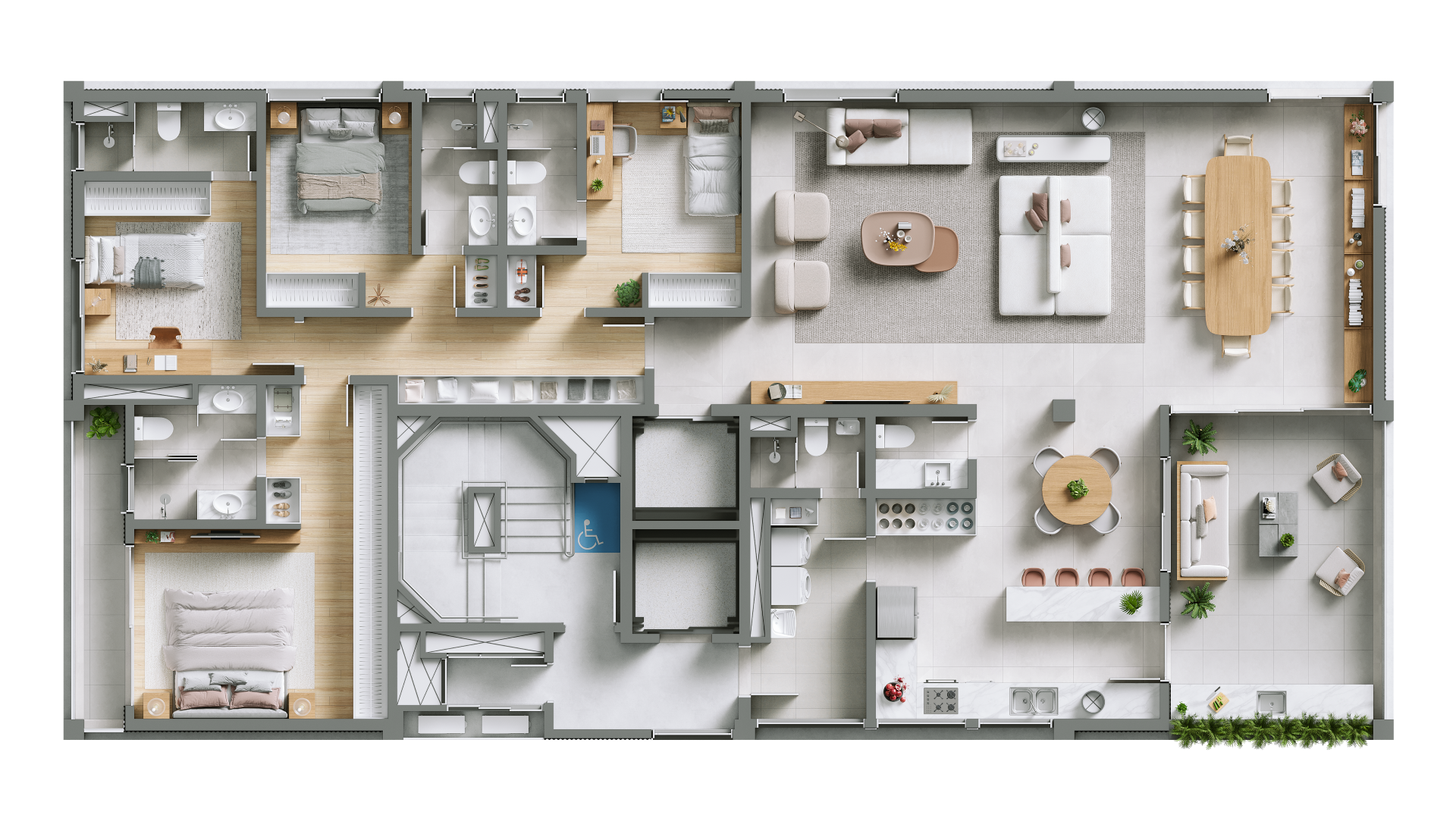 Planta 07 - 4 dorm 217,1m²