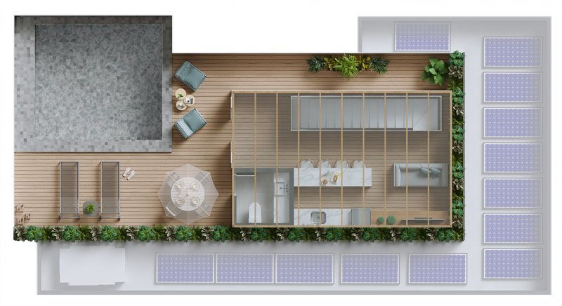 Planta 13 - 4 dorm 386,72m² - triplex - superior
