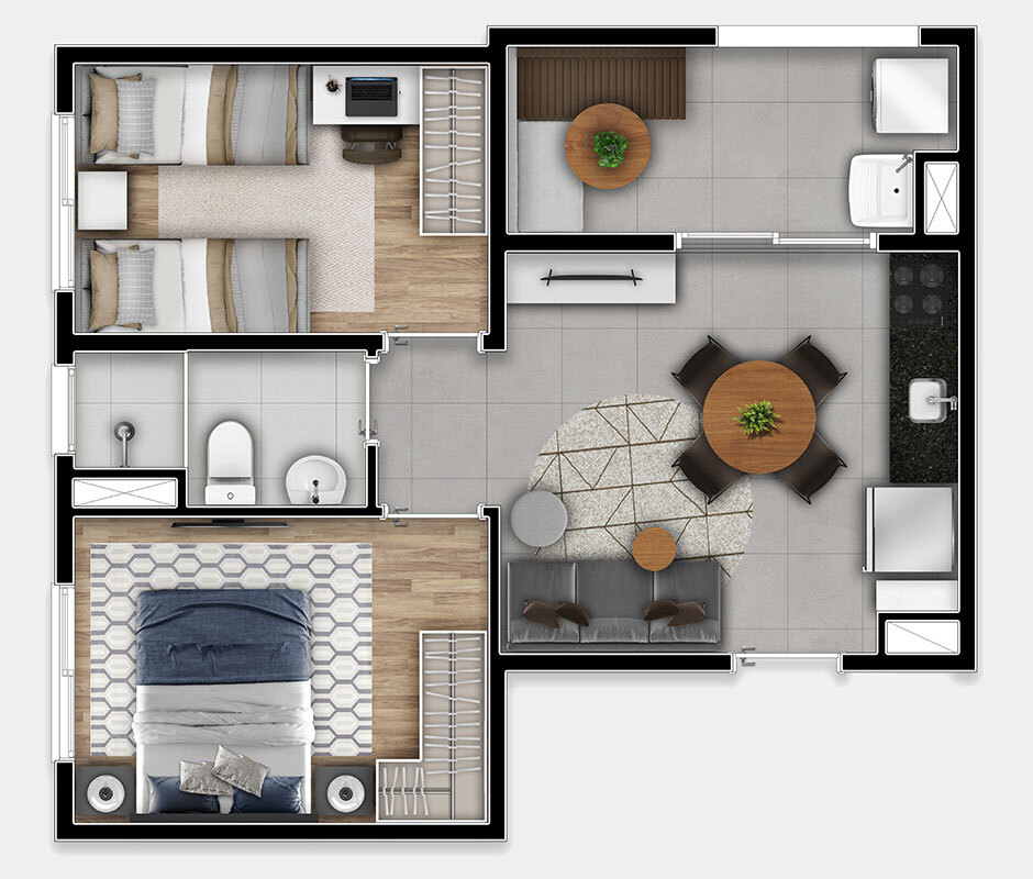 Apartamento, 3 quartos, 49 m² - Foto 8