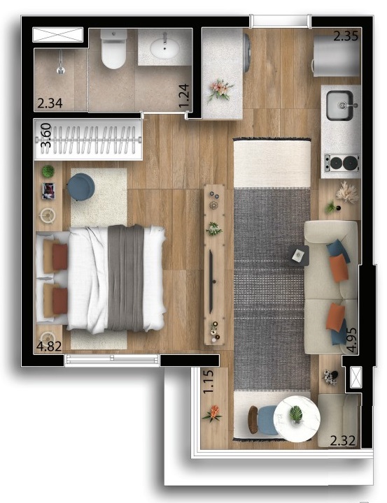 Apartamento, 1 quarto, 25 m² - Foto 11