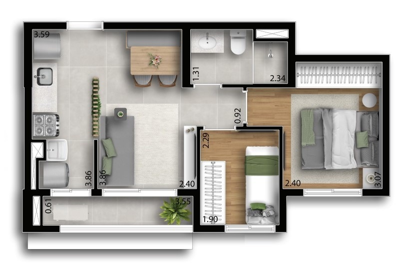 Apartamento, 1 quarto, 25 m² - Foto 14