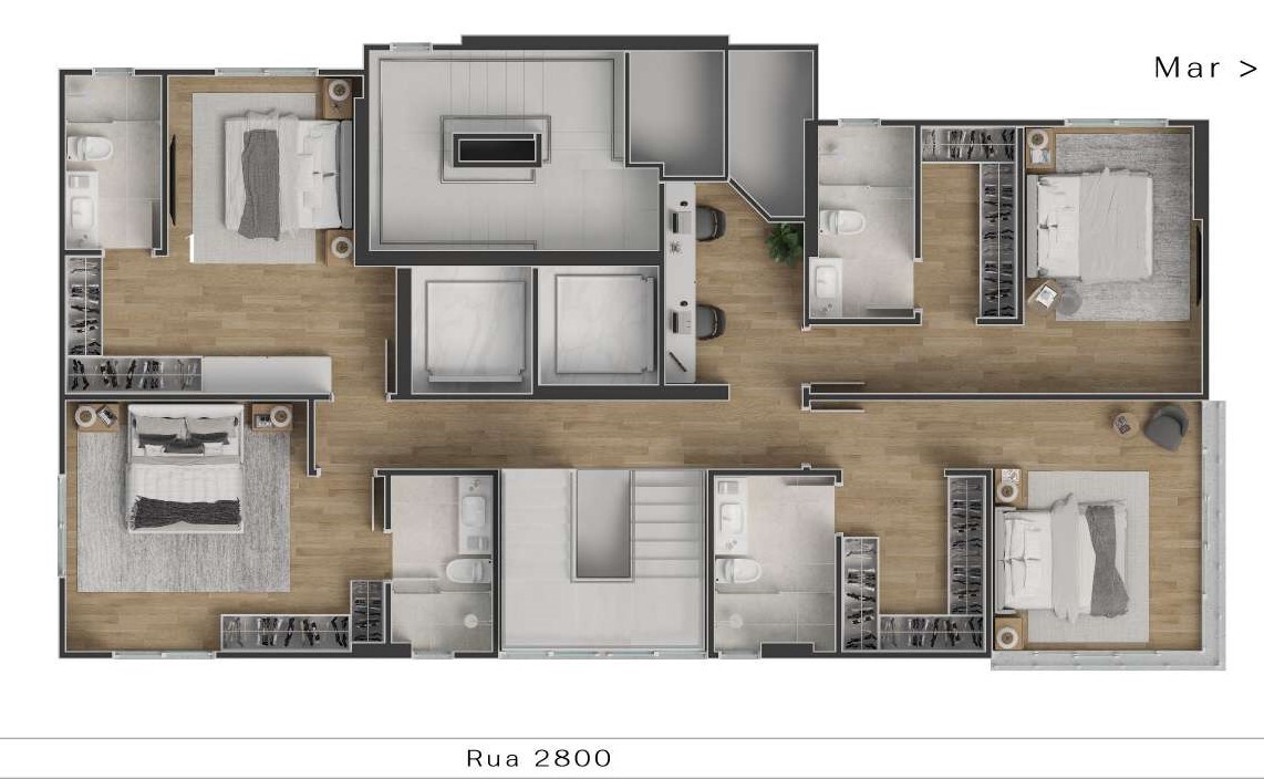 Planta 05 - 5 dorm 228,12m² - duplex - superior