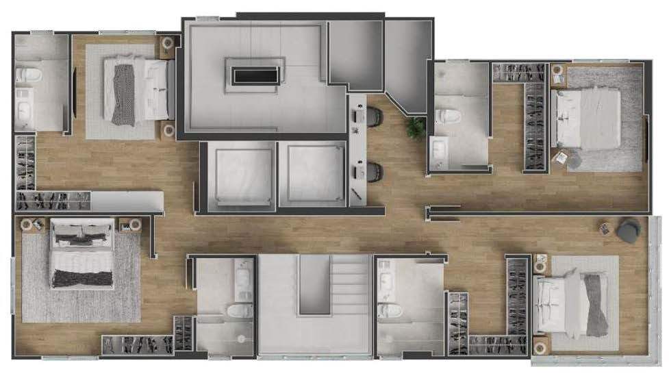 Planta 10 - 5 dorm 274,98m² - duplex - superior