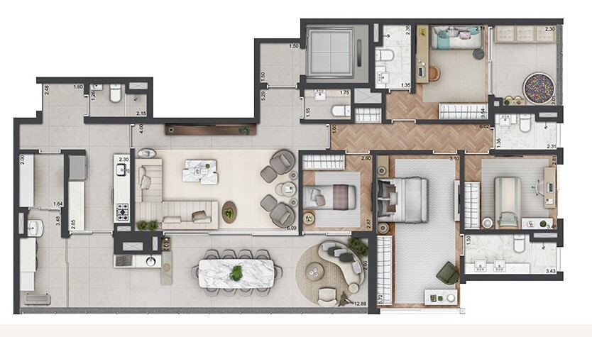 Apartamento, 4 quartos, 186 m² - Foto 10