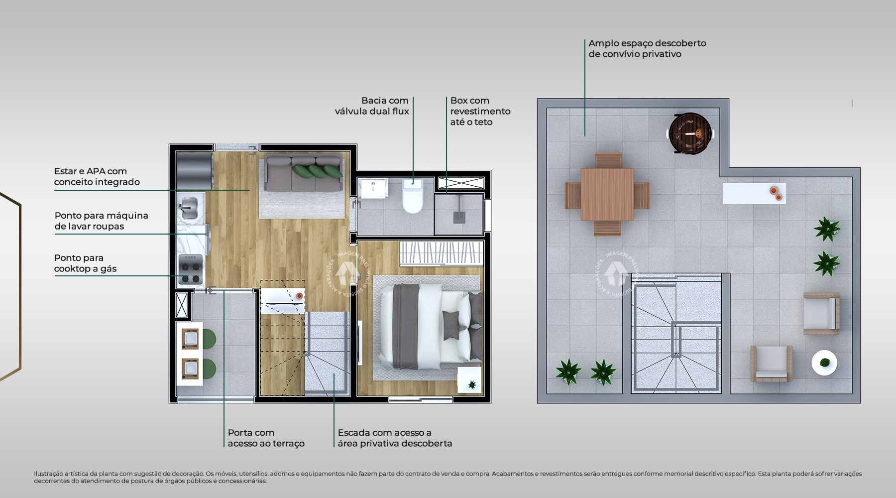 Cobertura, 1 quarto, 55 m² - Foto 12