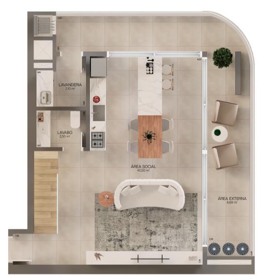Planta 05 - 3 dorm 135m² - duplex - inferior