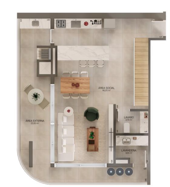 Planta 07 - 3 dorm 144m² - duplex - inferior
