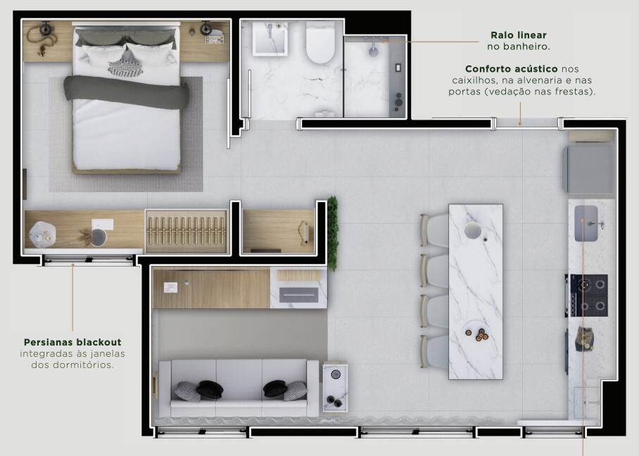Planta 02 - 1 dorm 34,99m² - opção