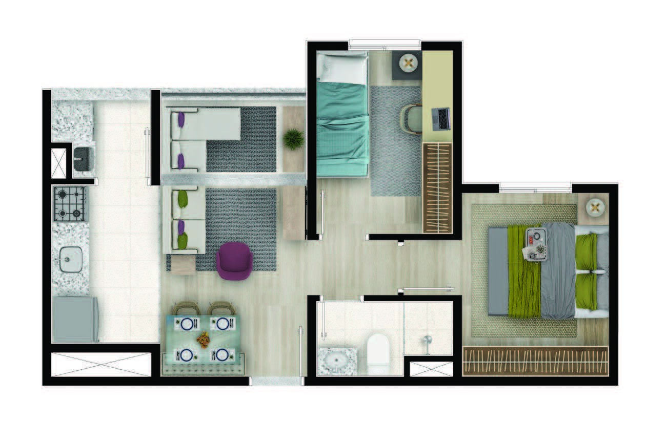 Apartamento, 2 quartos, 50 m² - Foto 8
