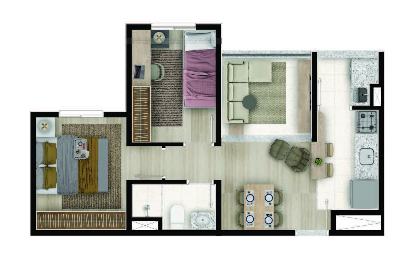 Apartamento, 2 quartos, 50 m² - Foto 9