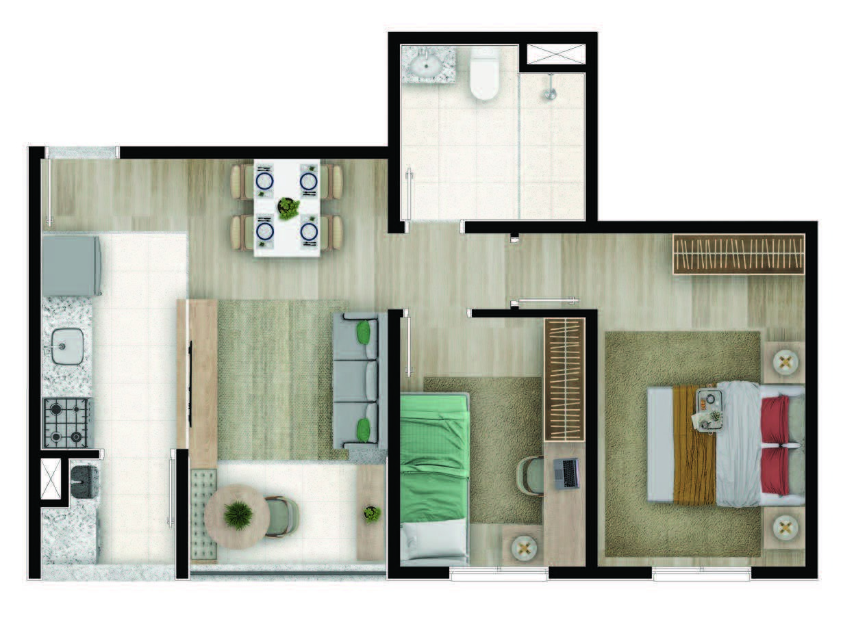 Apartamento, 2 quartos, 50 m² - Foto 15