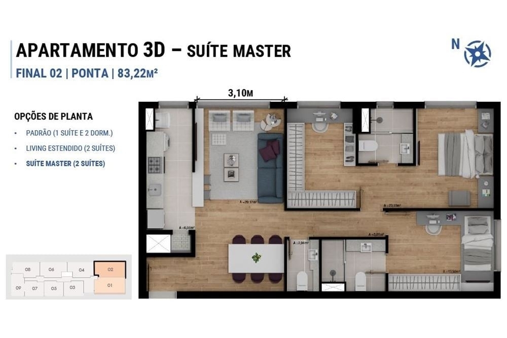 Residencial Multifamiliar de 3 quartos, 83m² no bairro Passo da Areia, em Porto Alegre | Eu Corretor