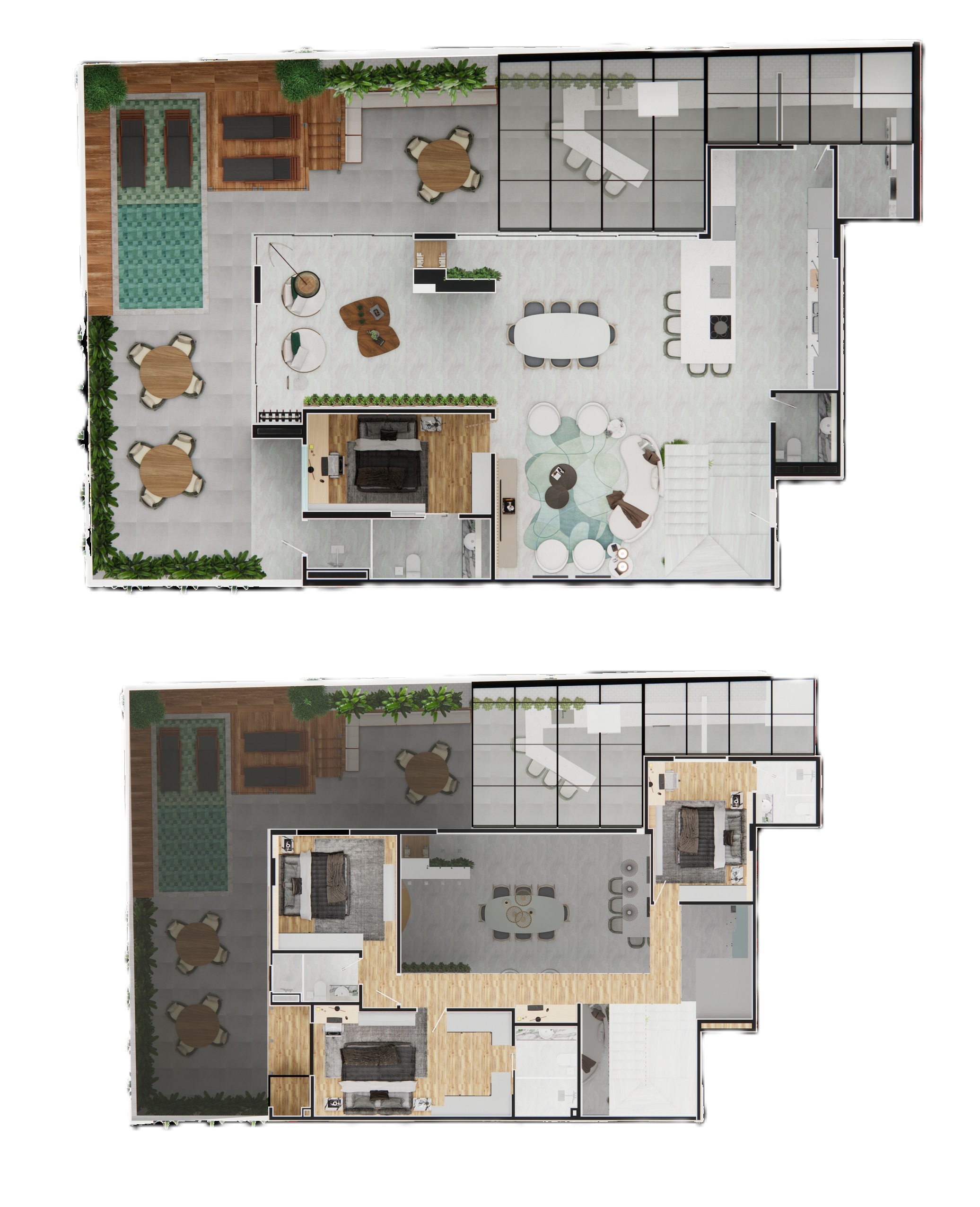 Planta 05 - 4 dorm 314,75m² - garden