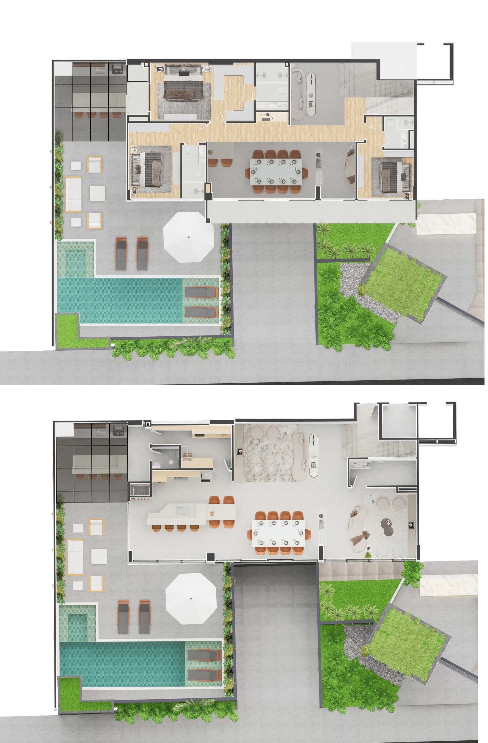 Planta 06 - 3 dorm 390,21m² - garden