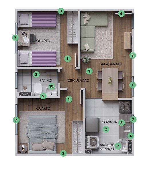 Cores do Poente - MRV SP Interior