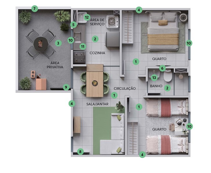 Cores do Poente - MRV SP Interior