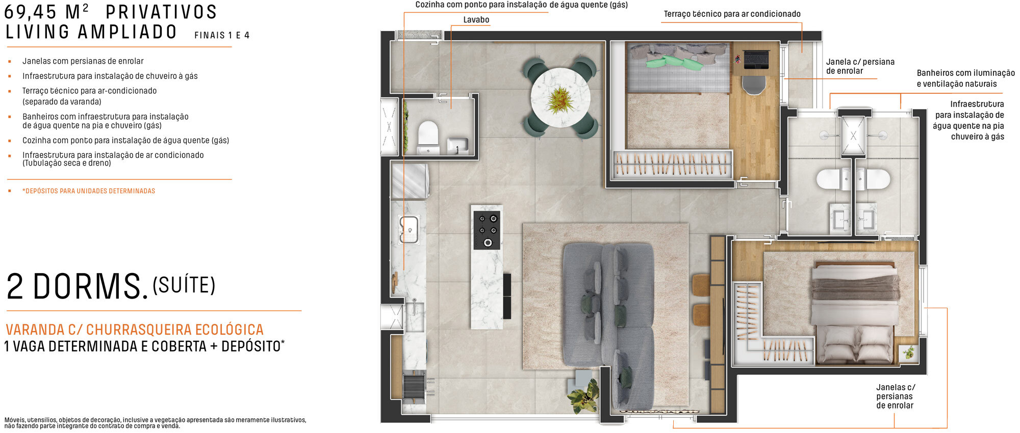 Apartamento, 3 quartos, 69 m² - Foto 9