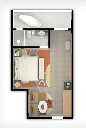 Planta 06 - 1 dorm 42m²