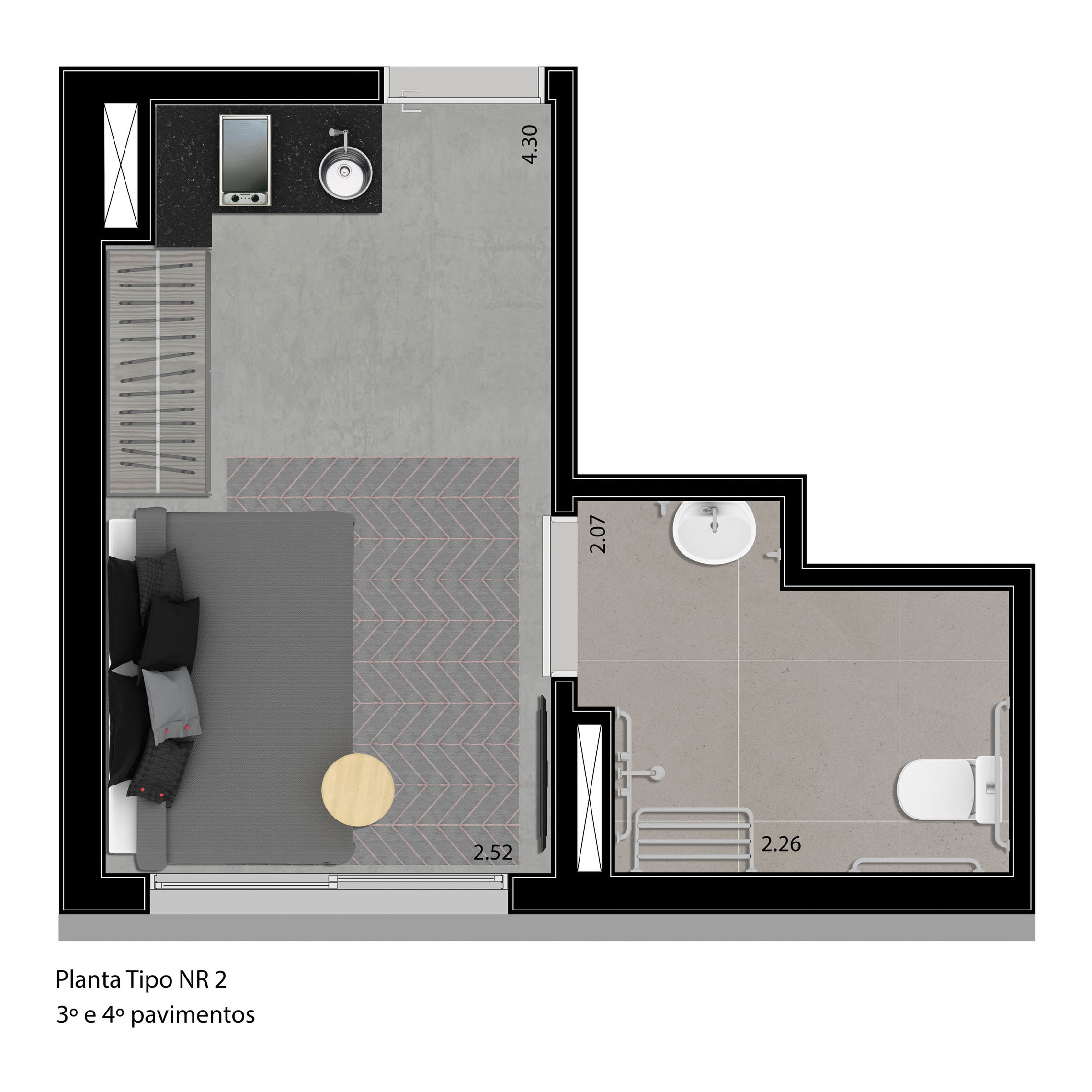 Planta 06 - 1 dorm