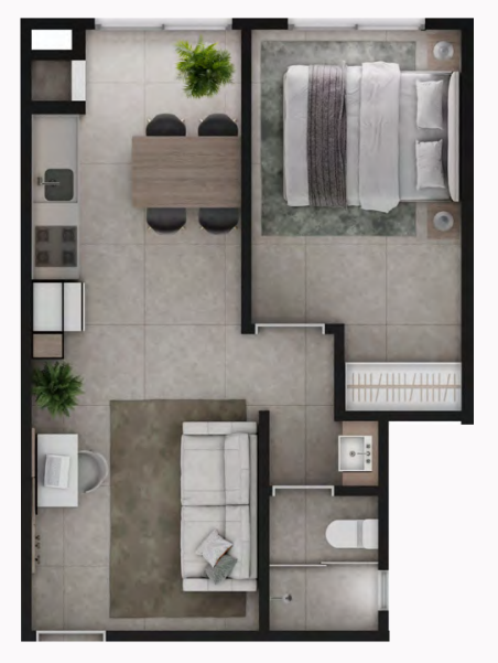 Planta 07 - 1 dorm 40,43m²