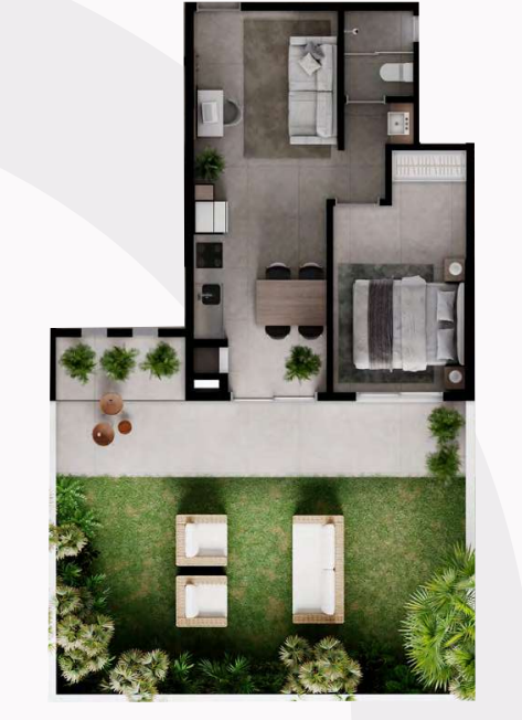 Planta 13 - 1 dorm 51,74m²