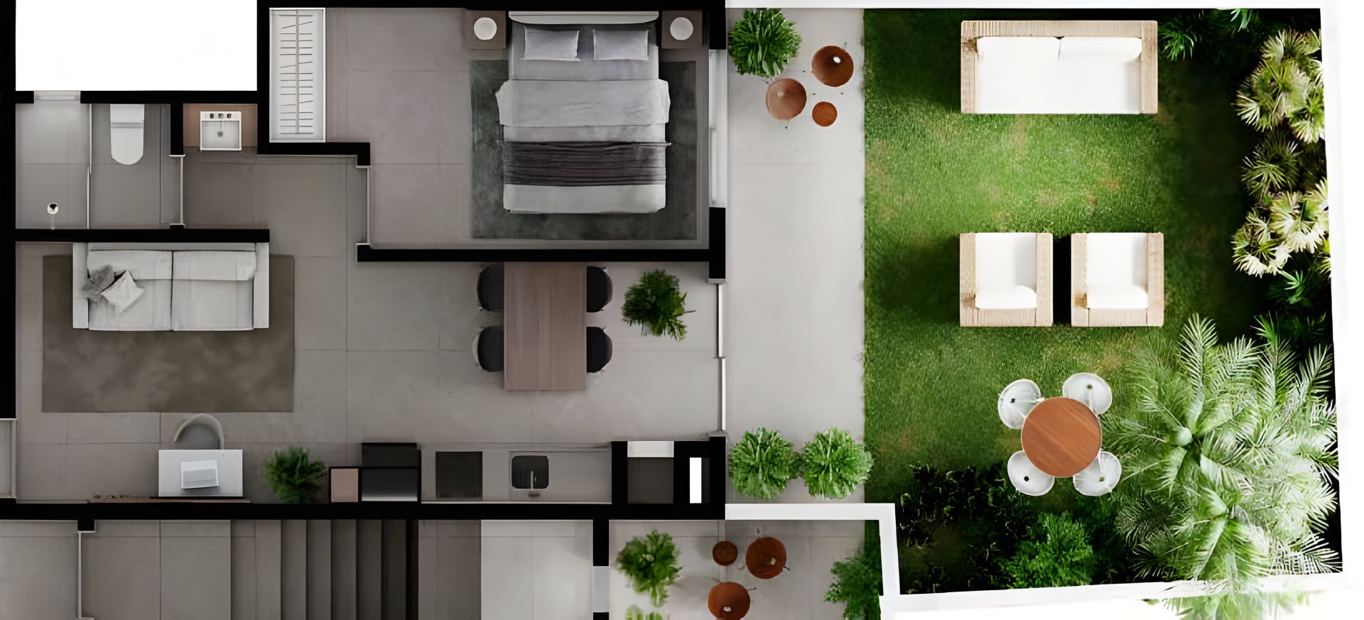 Planta 31 - 1 dorm 82,33m² - garden