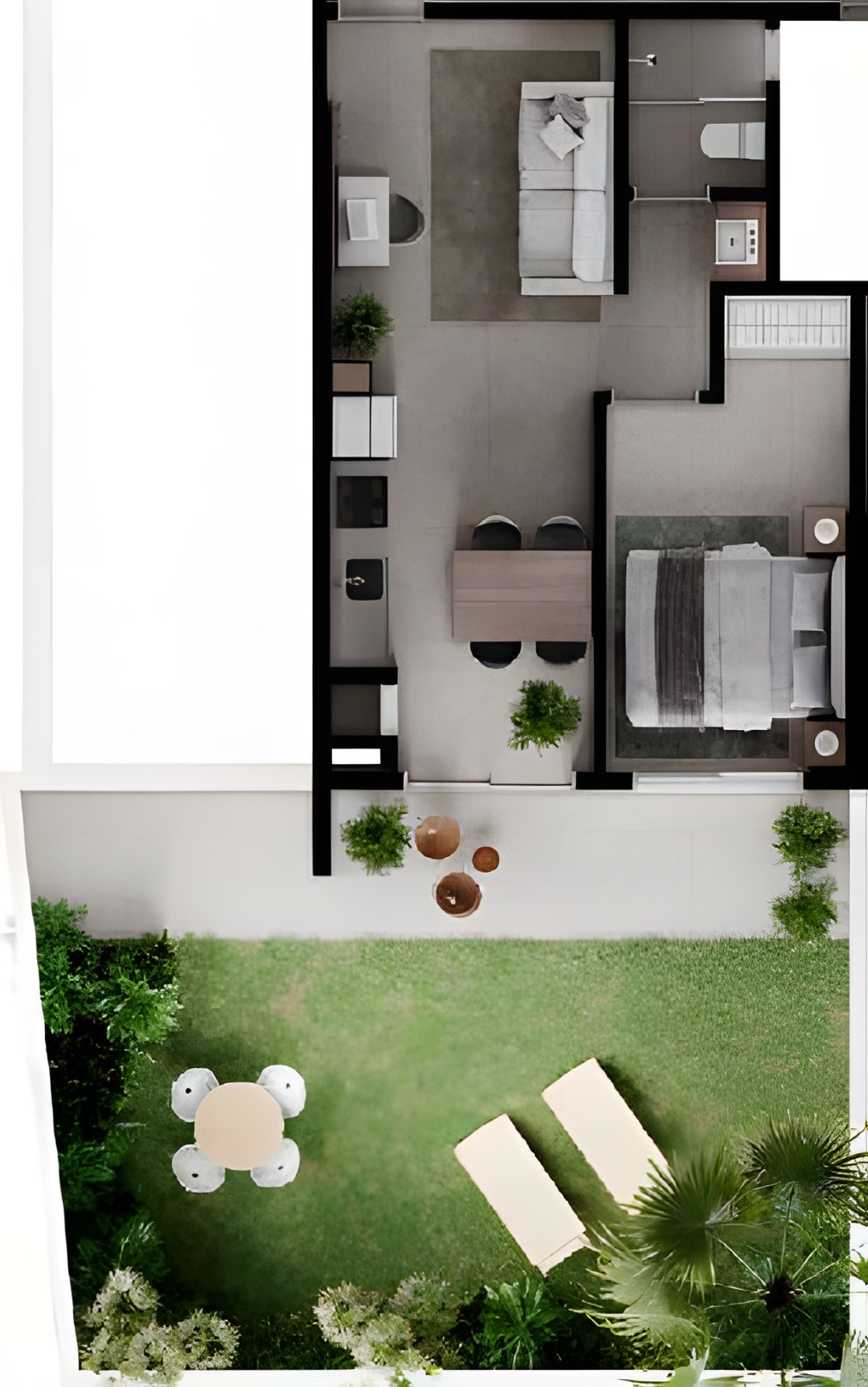 Planta 33 - 1 dorm 88,40m² - garden