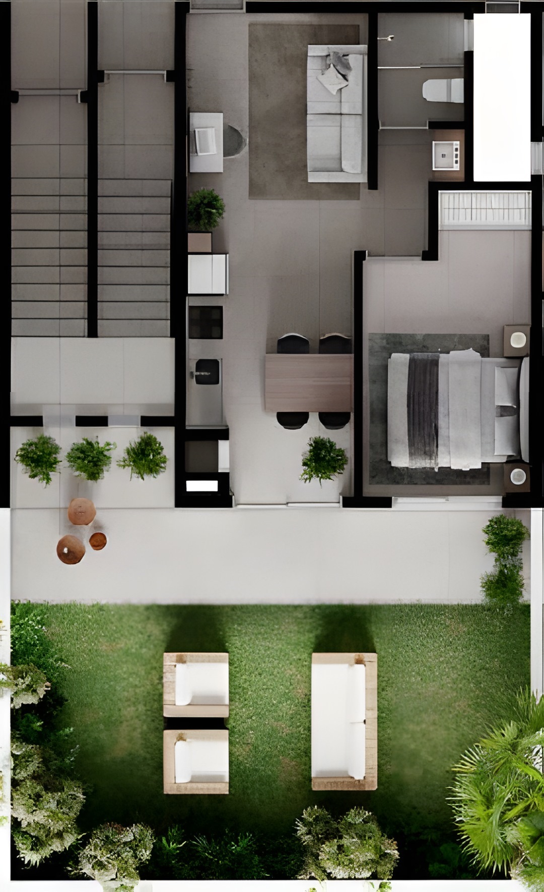 Planta 34 - 1 dorm 92,57m² - garden