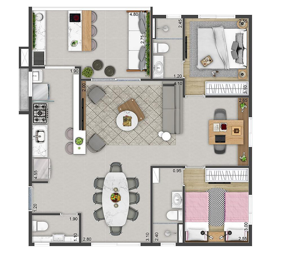 Apartamento à venda com 3 quartos, 88m² - Foto 6
