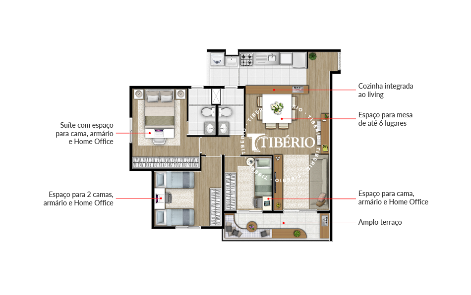 Planta 05 - 3 dorm 76m²