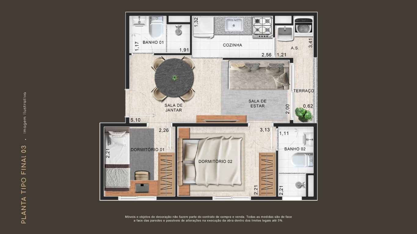 Apartamento, 2 quartos, 40 m² - Foto 8