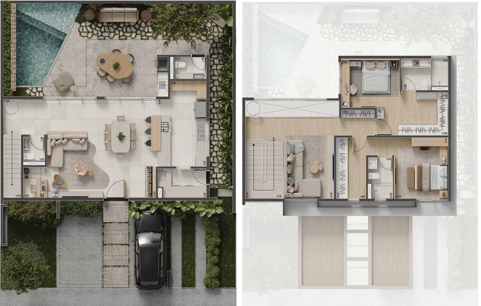 Planta 02 - 2 dorm 187m² - opção