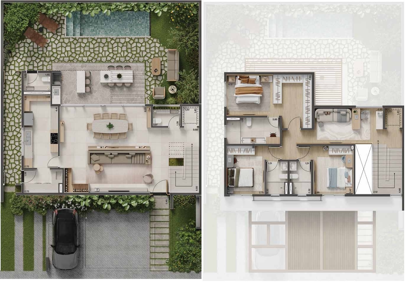 Planta 03 - 3 dorm 216m²