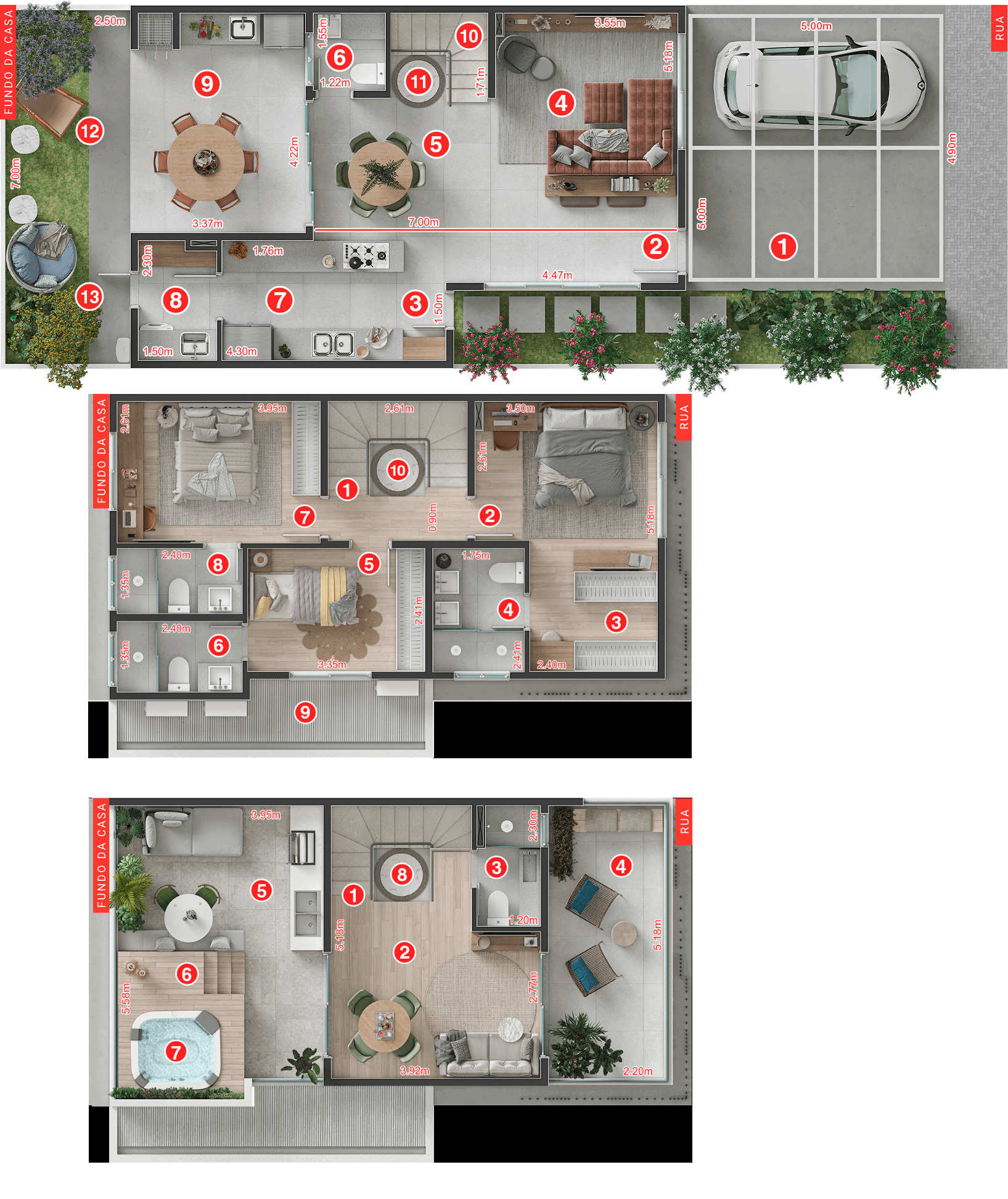Planta 01 - 3 dorm 208m² Planta 01 - 3 dorm 208m²