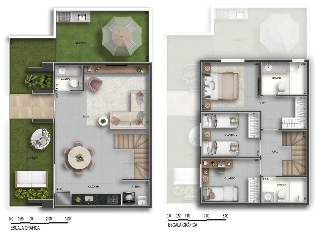 Planta 04 - 3 dorm 114,21m²