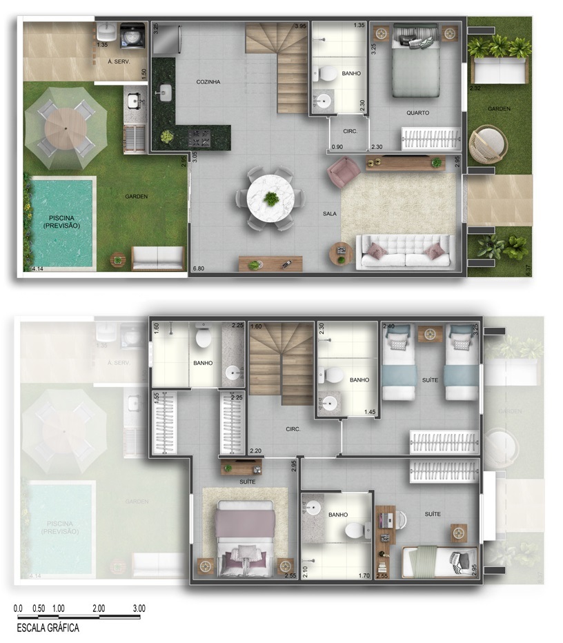 Planta 05 - 4 dorm 137,90m²