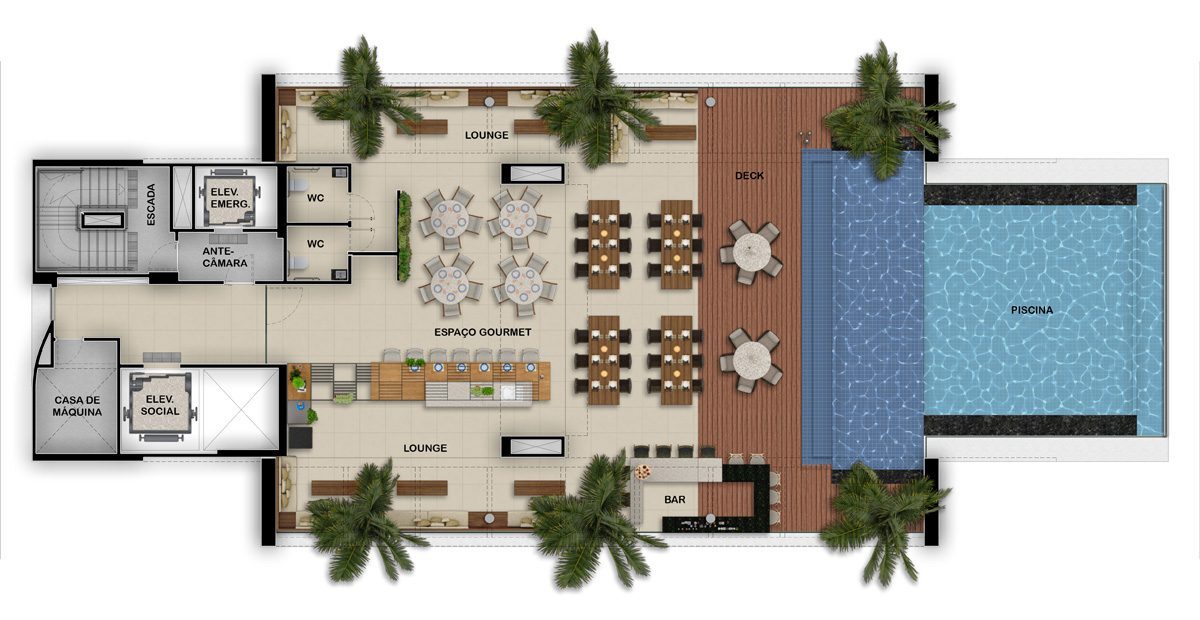 Rooftop Agamenon Prince - Pernambuco Construtora