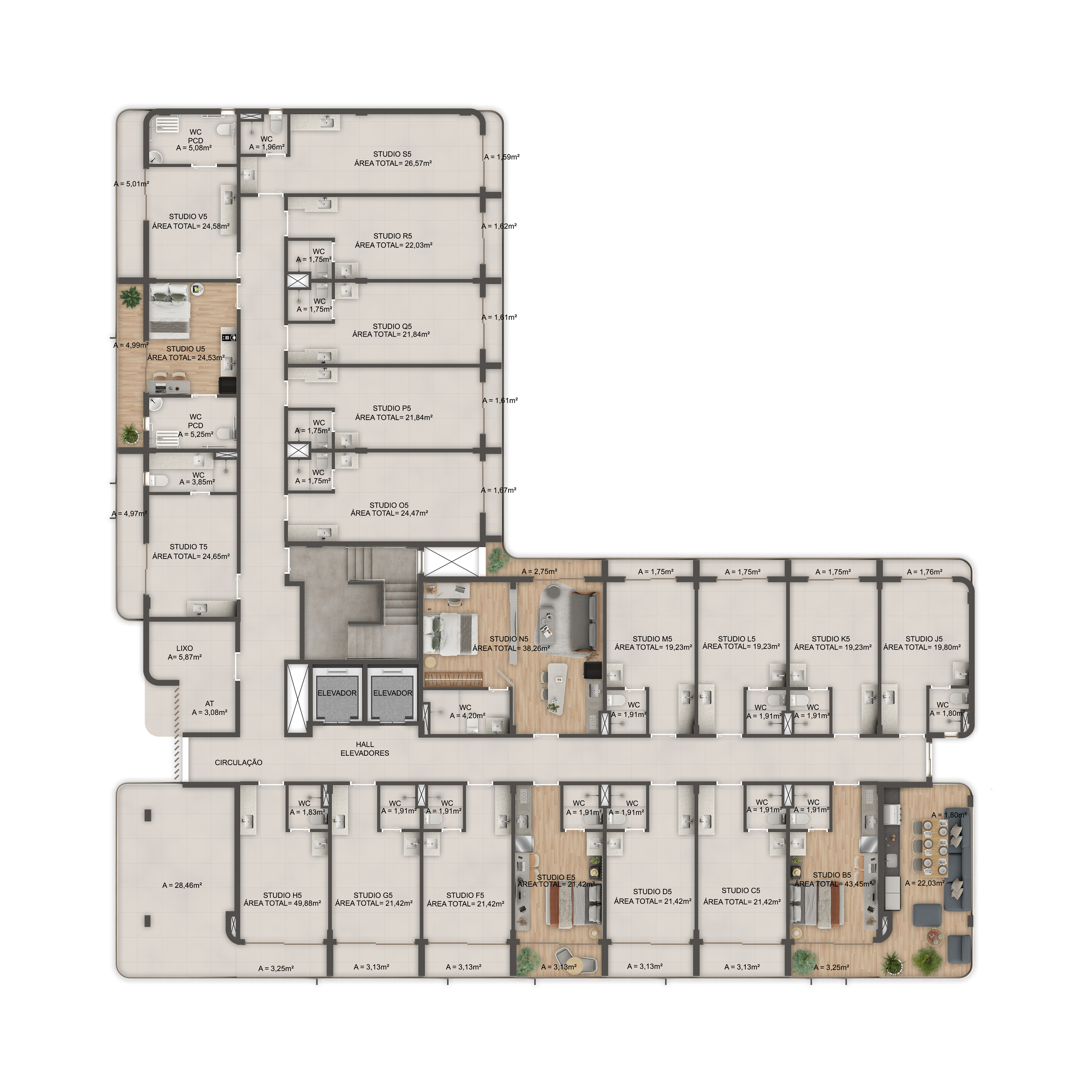 Casa, 1 quarto, 46 m² - Foto 12