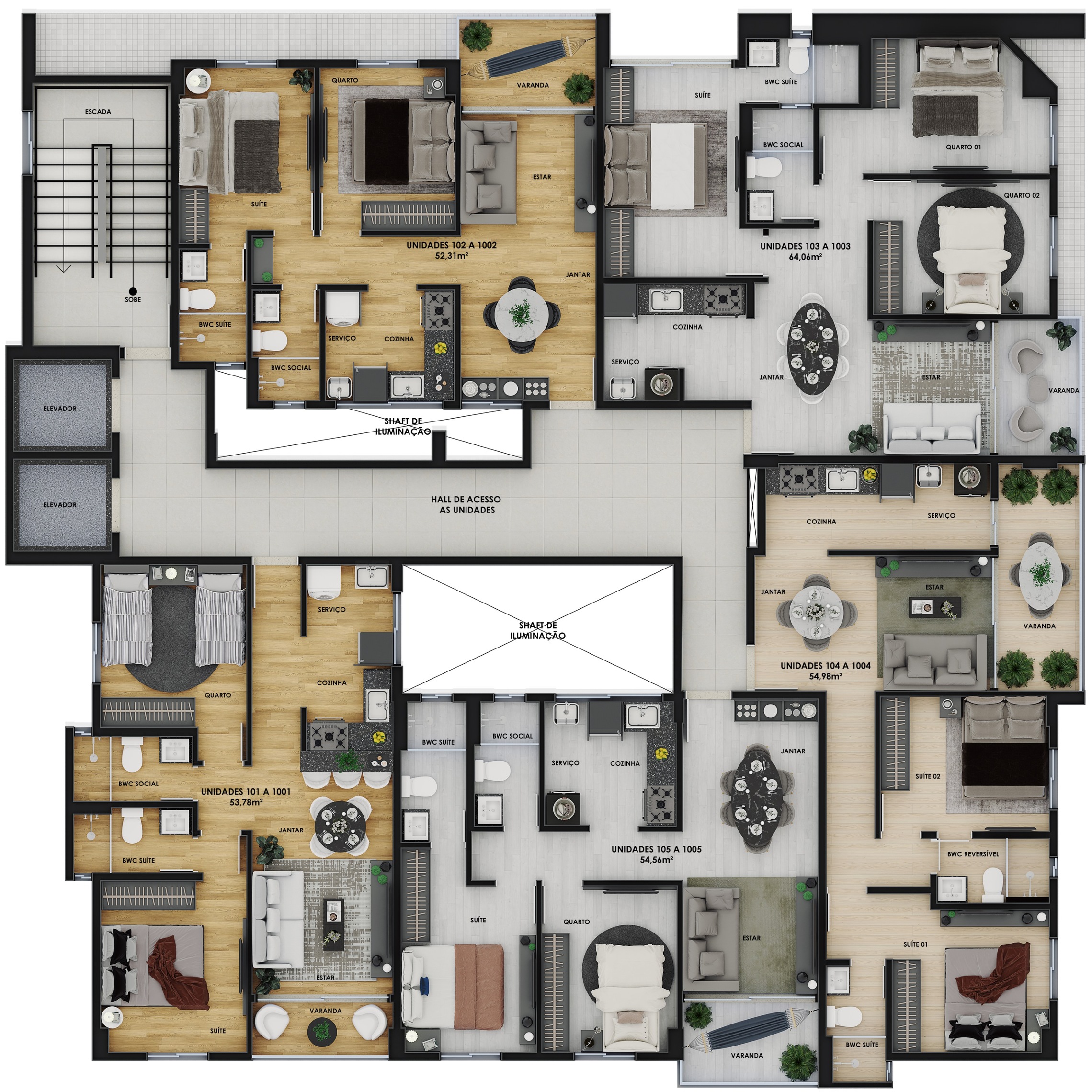 Apartamento, 3 quartos, 64 m² - Foto 8
