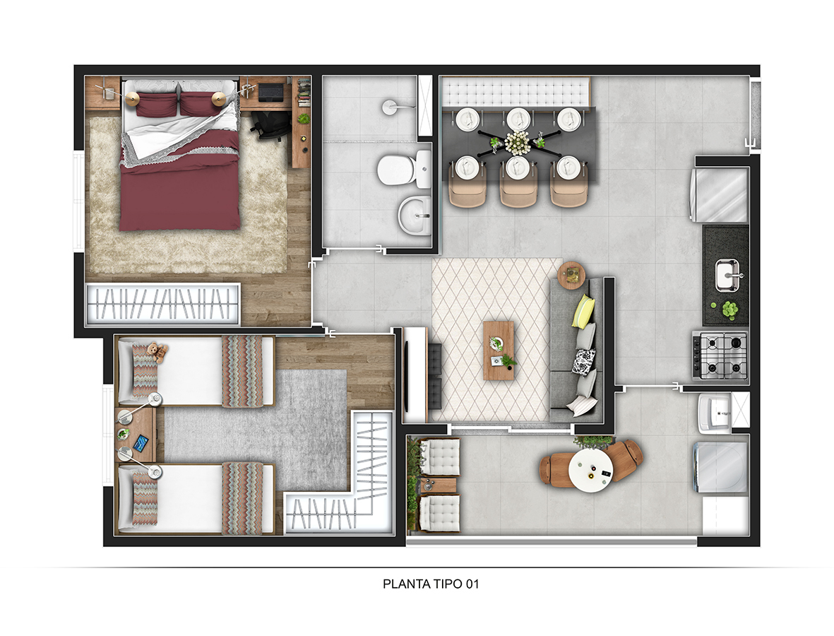 Apartamento, 1 quarto, 35 m² - Foto 4