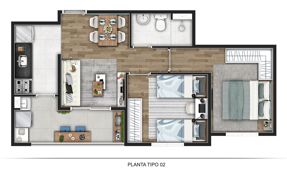 Casa, 2 quartos, 70 m² - Foto 7