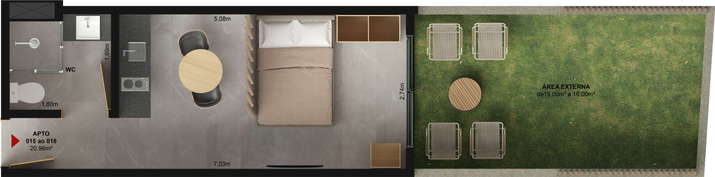 Apartamento, 1 quarto, 22 m² - Foto 18