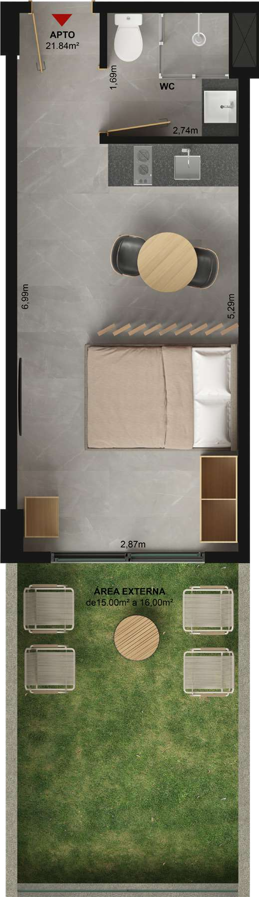 Apartamento, 1 quarto, 22 m² - Foto 19