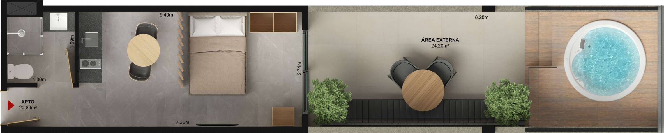 Apartamento, 1 quarto, 22 m² - Foto 22