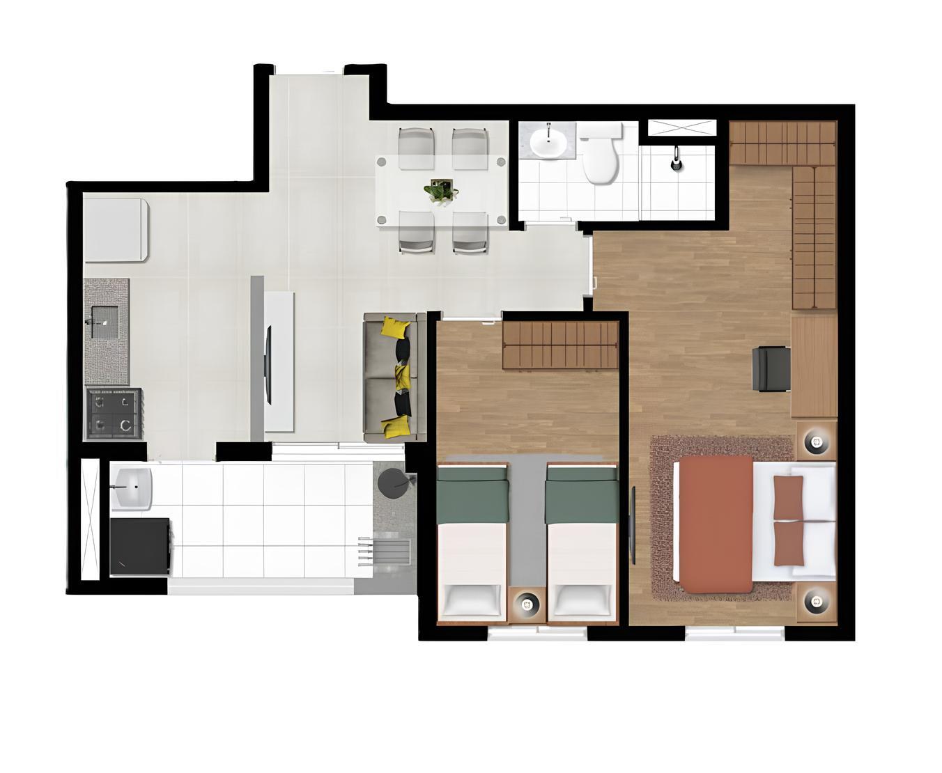 Apartamento, 1 quarto, 49 m² - Foto 8