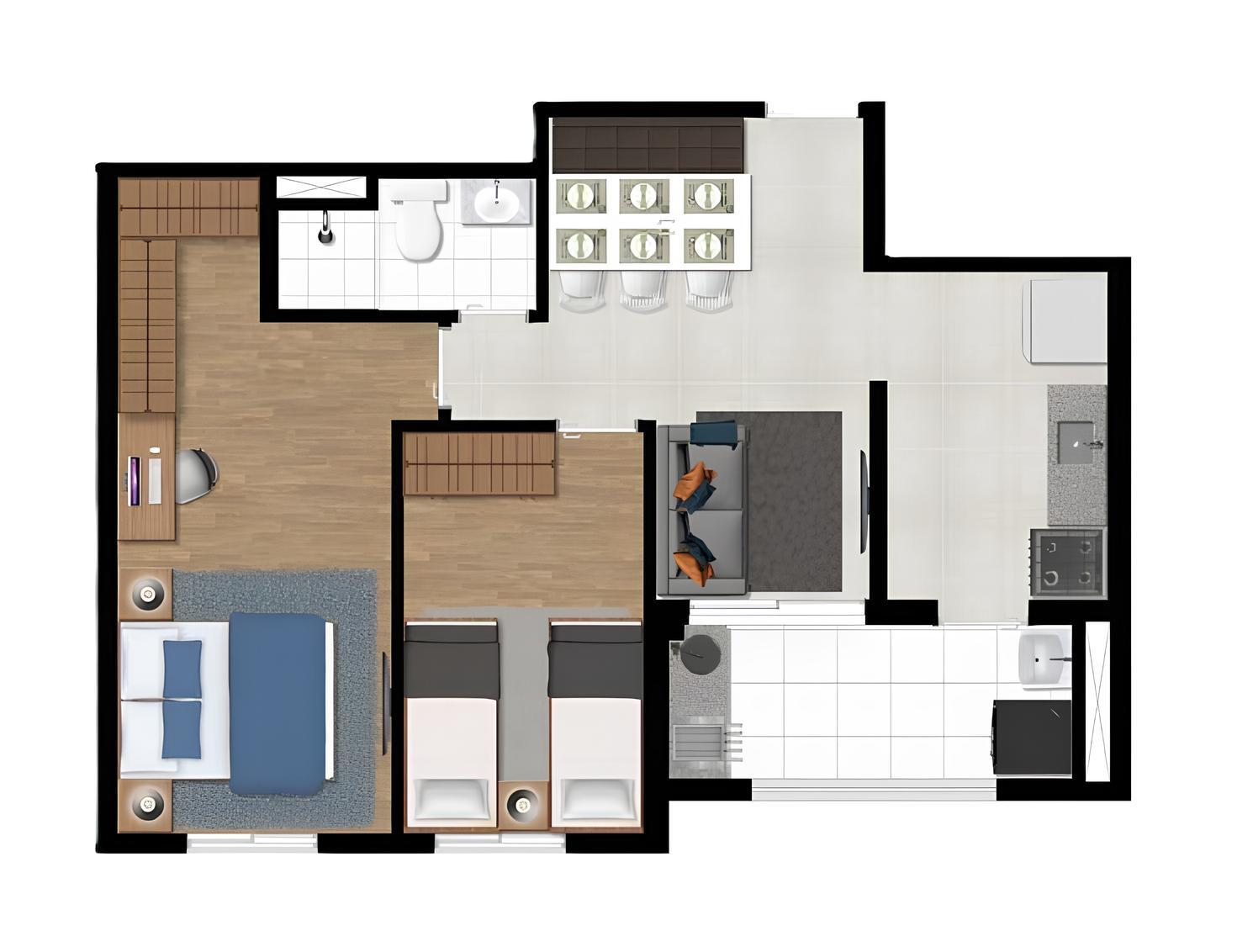 Apartamento, 1 quarto, 49 m² - Foto 10