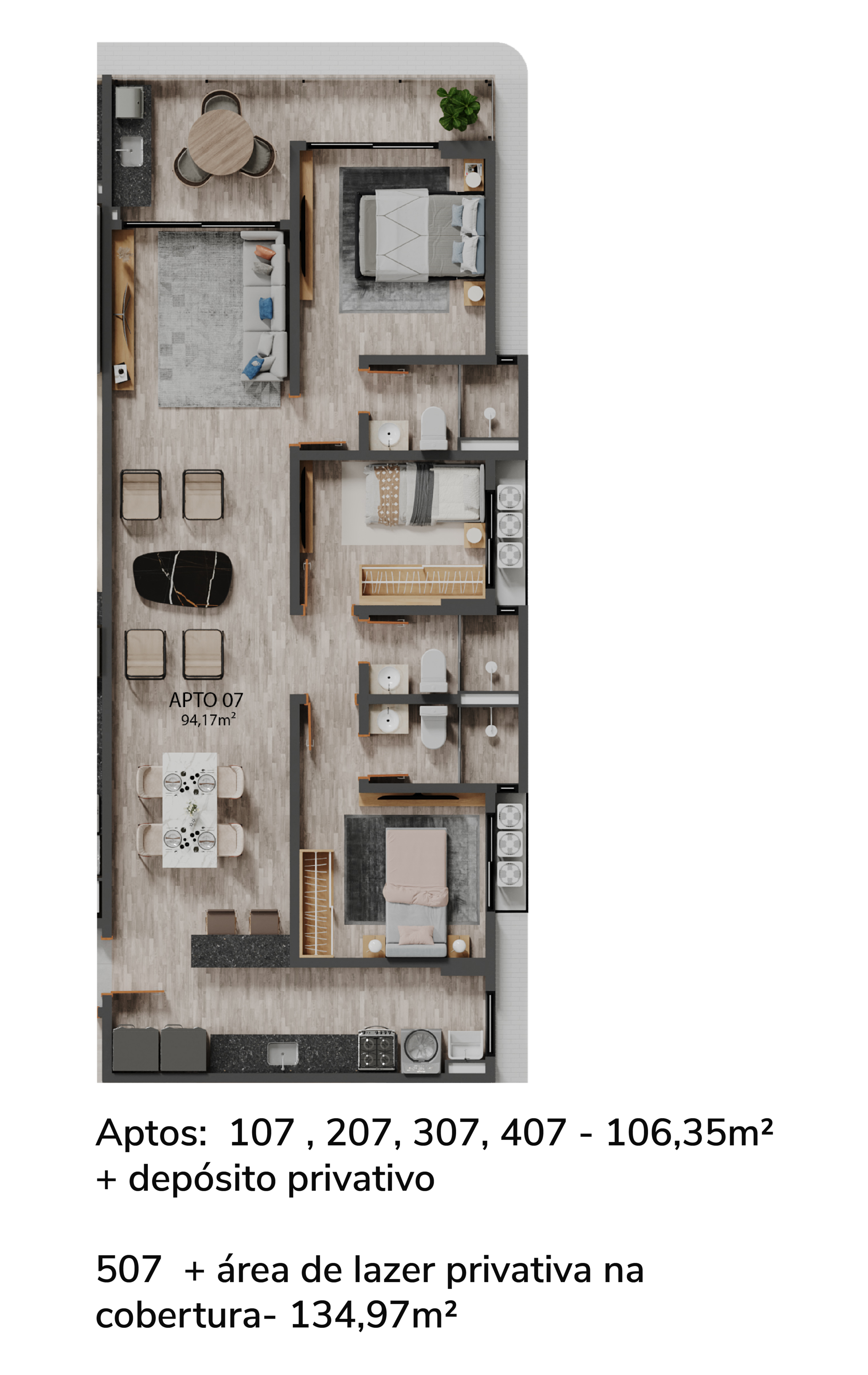 Cobertura, 3 quartos, 163 m² - Foto 25