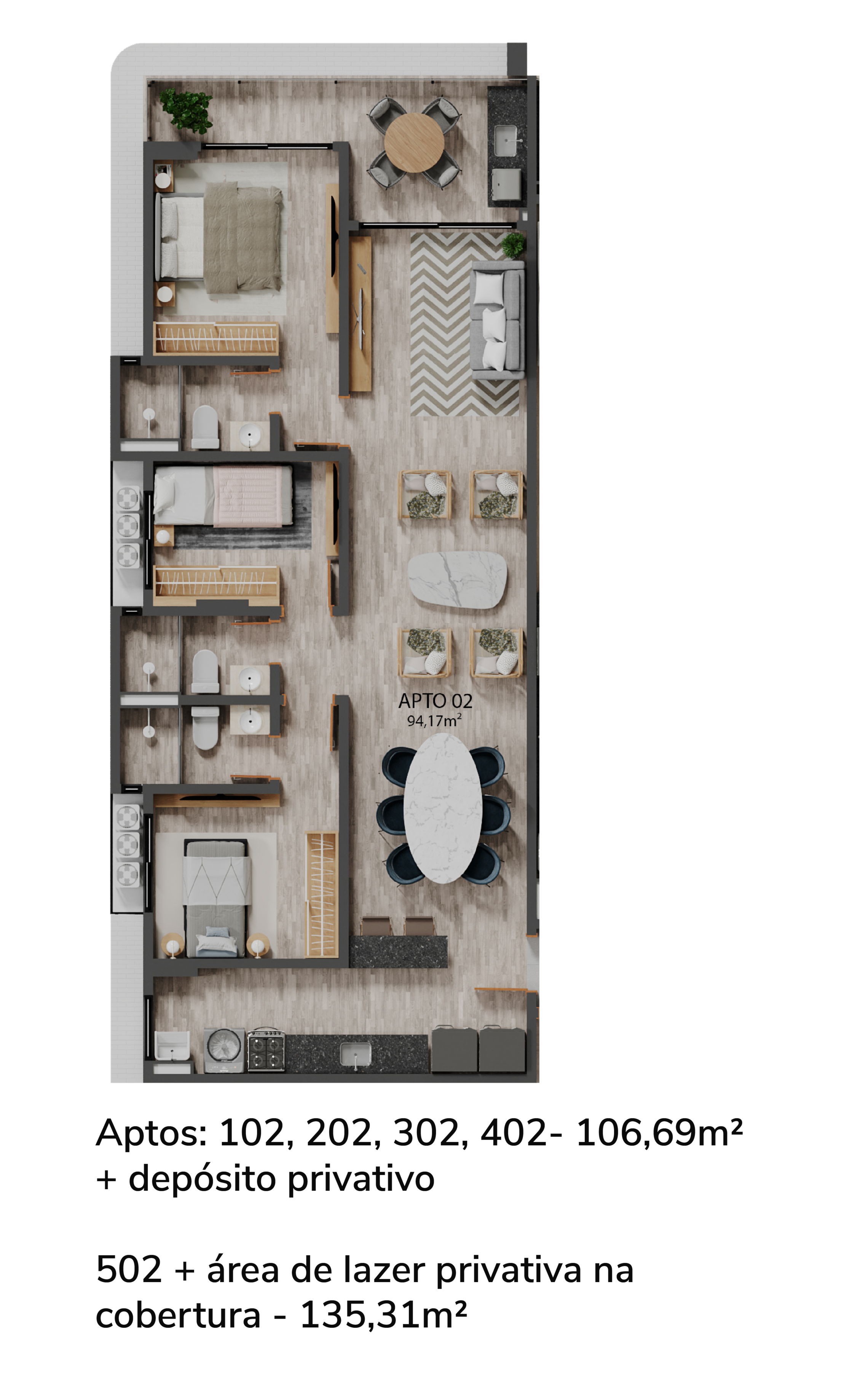 Cobertura, 3 quartos, 163 m² - Foto 27