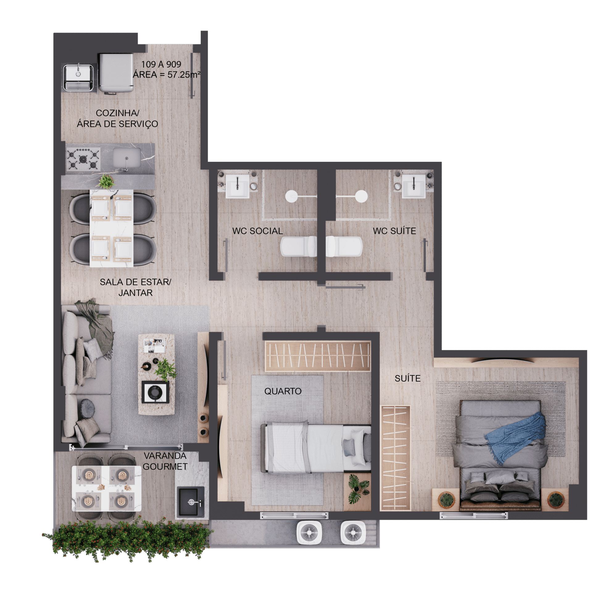 Apartamento, 3 quartos, 62 m² - Foto 23