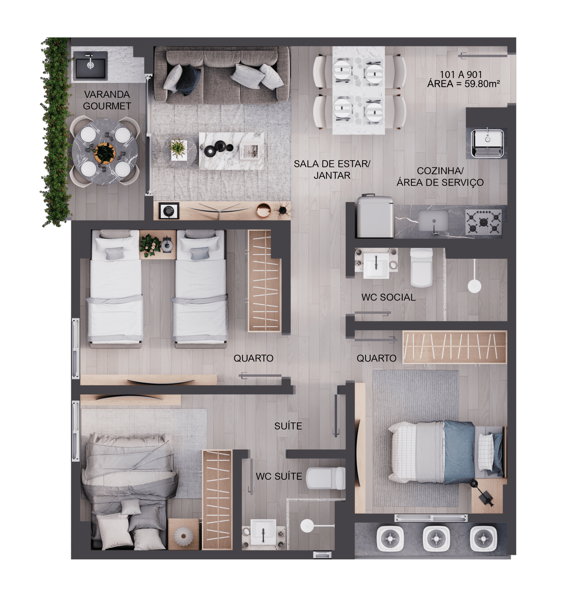 Apartamento, 3 quartos, 62 m² - Foto 27